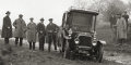 1,000 police and 15,000 volunteers searched around Newlands Corner for Agatha Christie in December 1926 after her car was found abandoned near Water Lane chalk pit. This is a volunteer or police vehicle