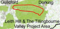 Tillingbourne Tales Heritage Lottery Fund HLF Project map
